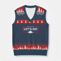 Let's Go Taco V-Neck Knit Sweater Vest Tacos for President Political Satire - Wonder Print Shop