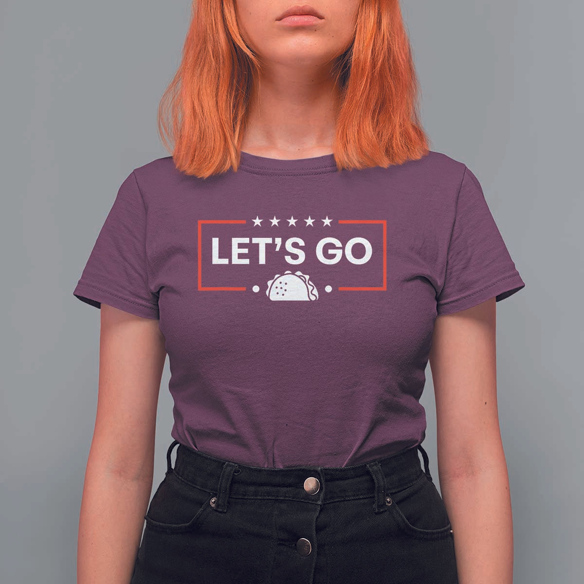 Let's Go Taco T Shirt For Women Tacos for President Political Satire