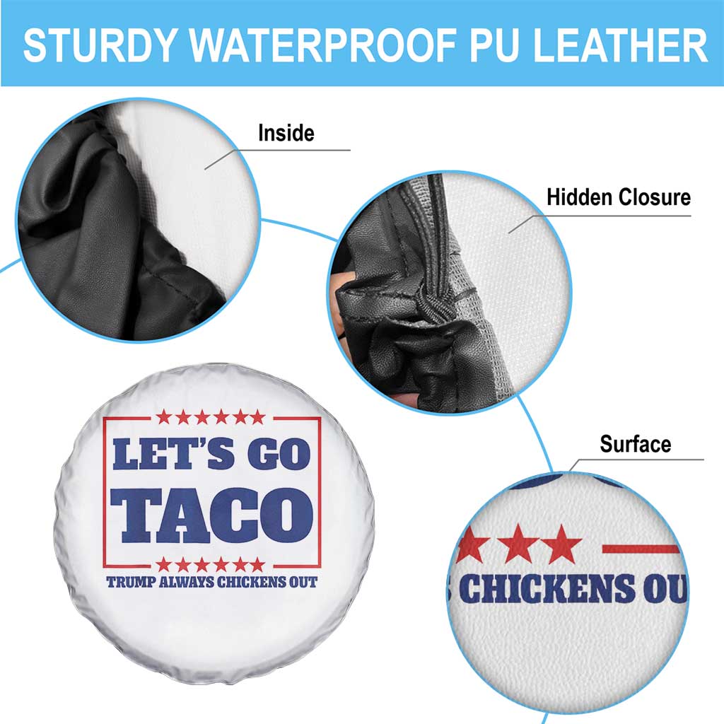 Funny Let's Go Taco Spare Tire Cover Tacos for President Humor