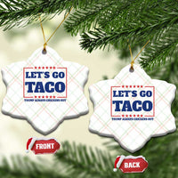 Funny Let's Go Taco Ceramic Ornament Tacos for President Humor - Wonder Print Shop