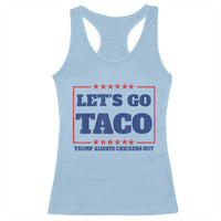 Funny Let's Go Taco Racerback Tank Top Tacos for President Humor