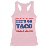 Funny Let's Go Taco Racerback Tank Top Tacos for President Humor