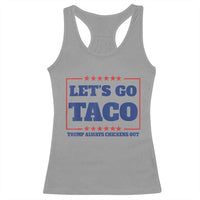 Funny Let's Go Taco Racerback Tank Top Tacos for President Humor