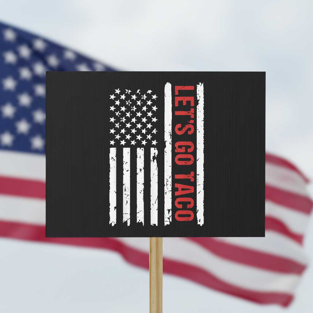 Funny Let's Go Taco Protest Sign Stars and Stripes Political Satire - Wonder Print Shop