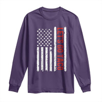 Funny Let's Go Taco Long Sleeve Shirt Stars and Stripes Political Satire