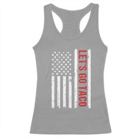 Funny Let's Go Taco Racerback Tank Top Stars and Stripes Political Satire