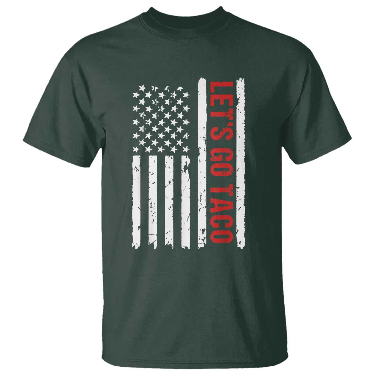 Funny Let's Go Taco T Shirt Stars and Stripes Political Satire