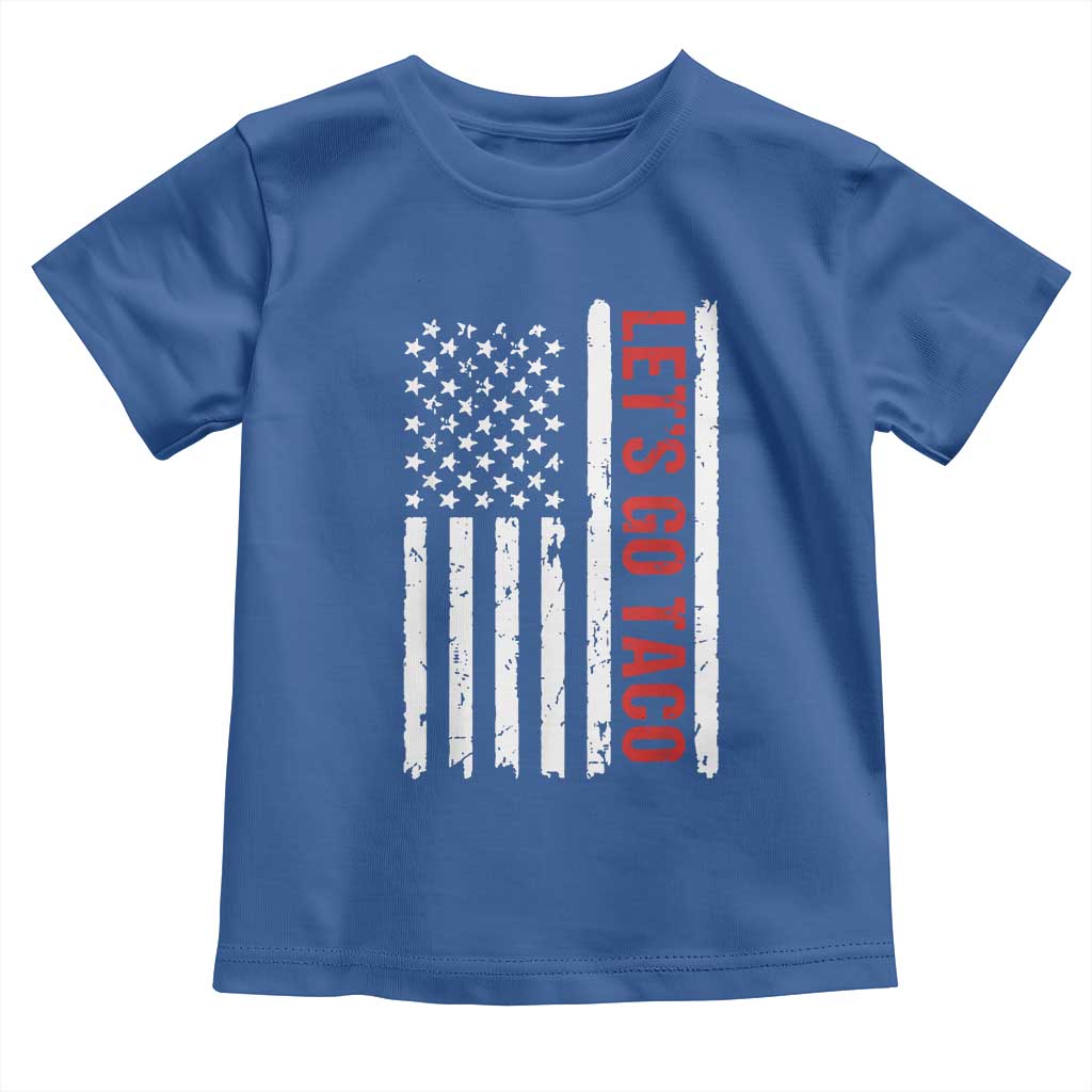 Funny Let's Go Taco Toddler T Shirt Stars and Stripes Political Satire