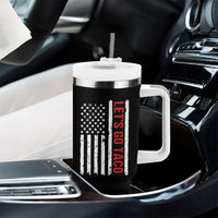Funny Let's Go Taco Tumbler With Handle Stars and Stripes Political Satire