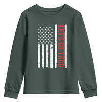 Funny Let's Go Taco Youth Sweatshirt Stars and Stripes Political Satire
