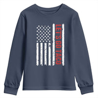 Funny Let's Go Taco Youth Sweatshirt Stars and Stripes Political Satire