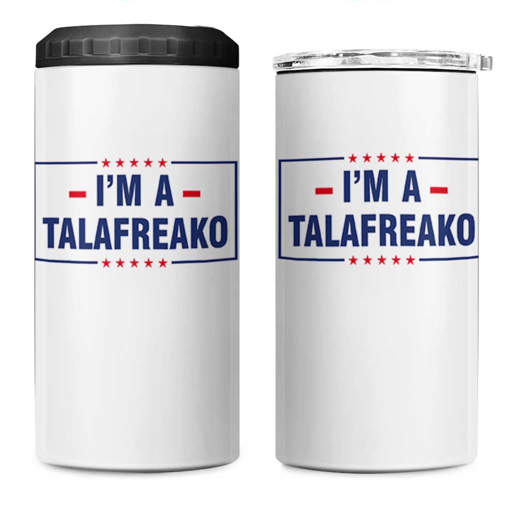 I'm A Talafreako Patriotic Voter 4 in 1 Can Cooler Tumbler James Talarico Political Supporter Stars Election Box