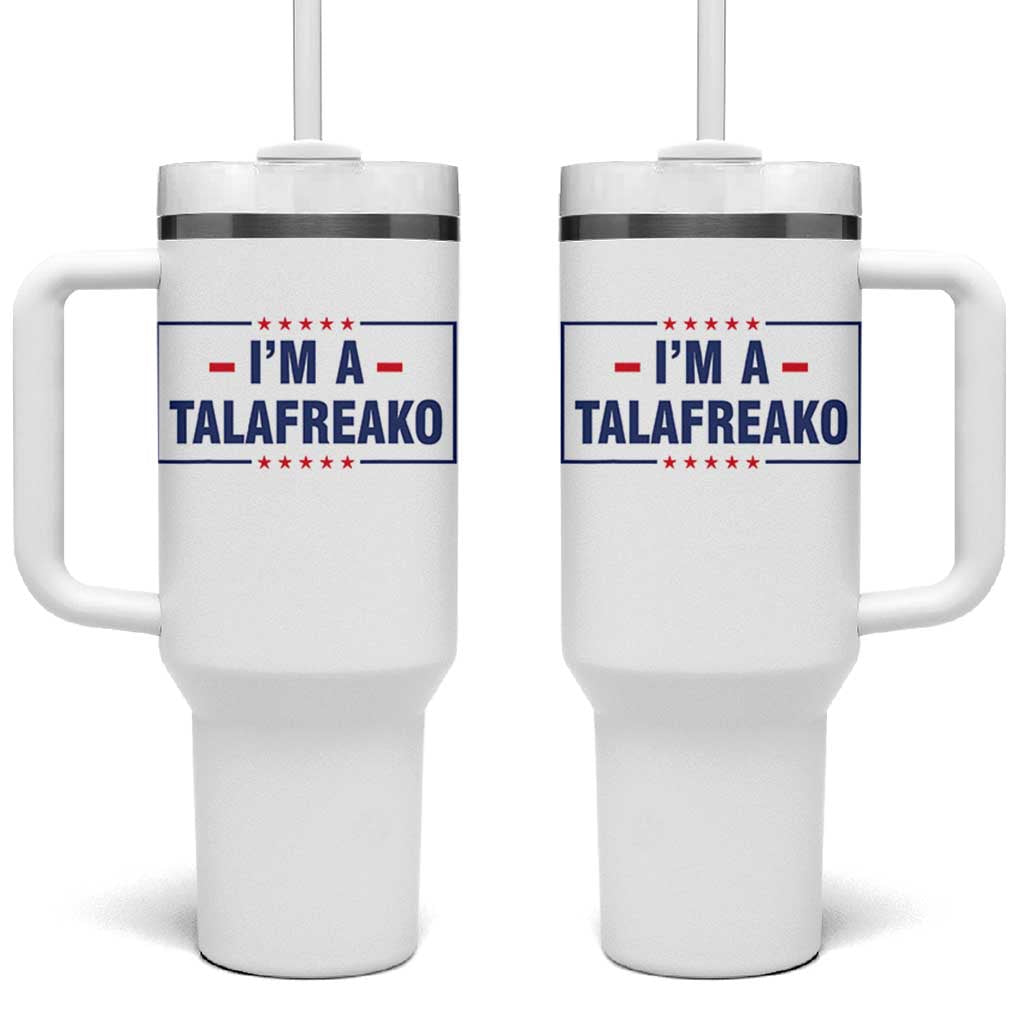 I'm A Talafreako Patriotic Voter Tumbler With Handle James Talarico Political Supporter Stars Election Box