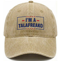 I'm A Talafreako Patriotic Voter Washed Cotton Baseball Cap James Talarico Political Supporter Stars Election Box