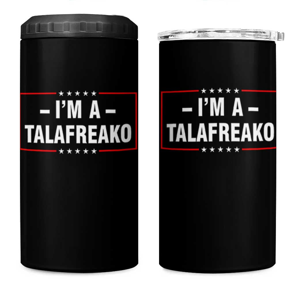 I'm A Talafreako Patriotic Voter 4 in 1 Can Cooler Tumbler James Talarico Political Supporter Election Box Graphic