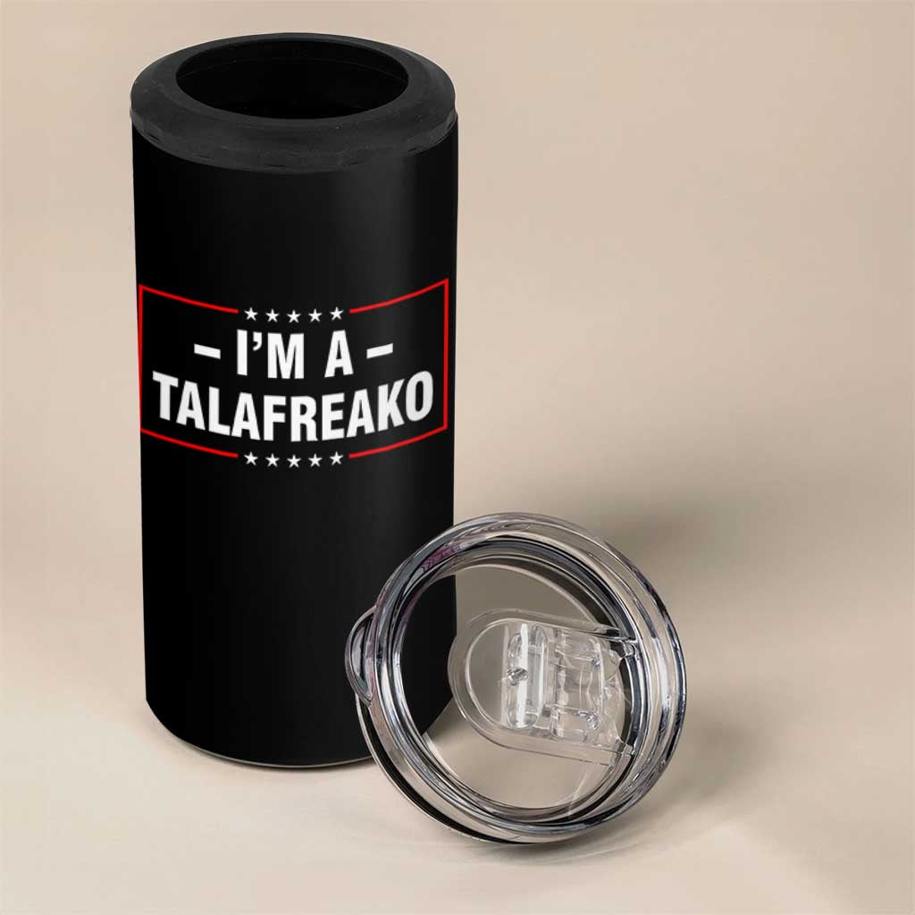 I'm A Talafreako Patriotic Voter 4 in 1 Can Cooler Tumbler James Talarico Political Supporter Election Box Graphic