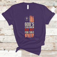 End Human Trafficking T Shirt God's Children Are Not For Sale American Flag God's Children - Wonder Print Shop