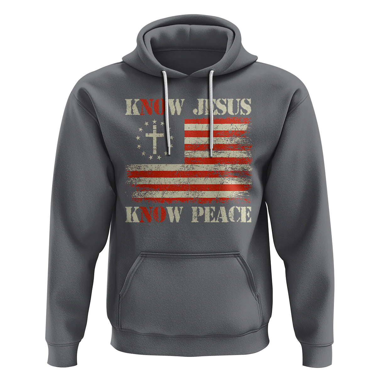 Know Jesus Know Peace Hoodie No Jesus No Peace Bible American Flag - Wonder Print Shop