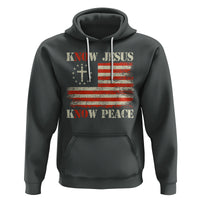 Know Jesus Know Peace Hoodie No Jesus No Peace Bible American Flag - Wonder Print Shop