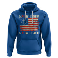 Know Jesus Know Peace Hoodie No Jesus No Peace Bible American Flag - Wonder Print Shop