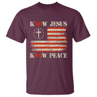 Know Jesus Know Peace T Shirt No Jesus No Peace Bible American Flag - Wonder Print Shop