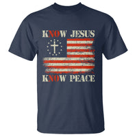 Know Jesus Know Peace T Shirt No Jesus No Peace Bible American Flag - Wonder Print Shop