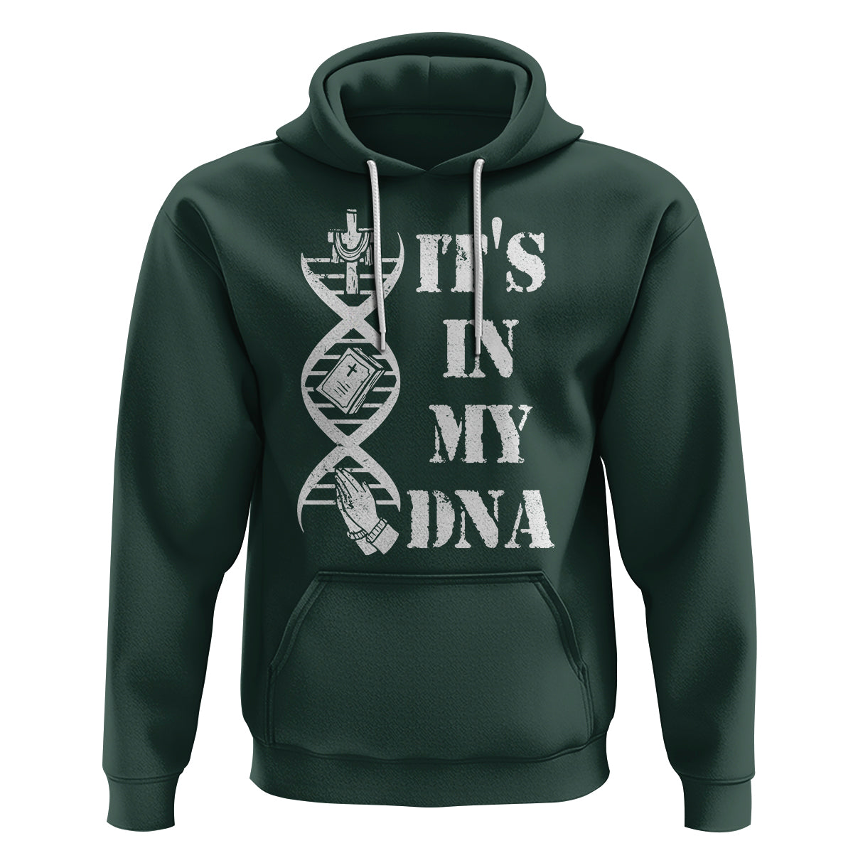 Christian Faith Hoodie It's In My DNA Bible Christian Cross Pray - Wonder Print Shop