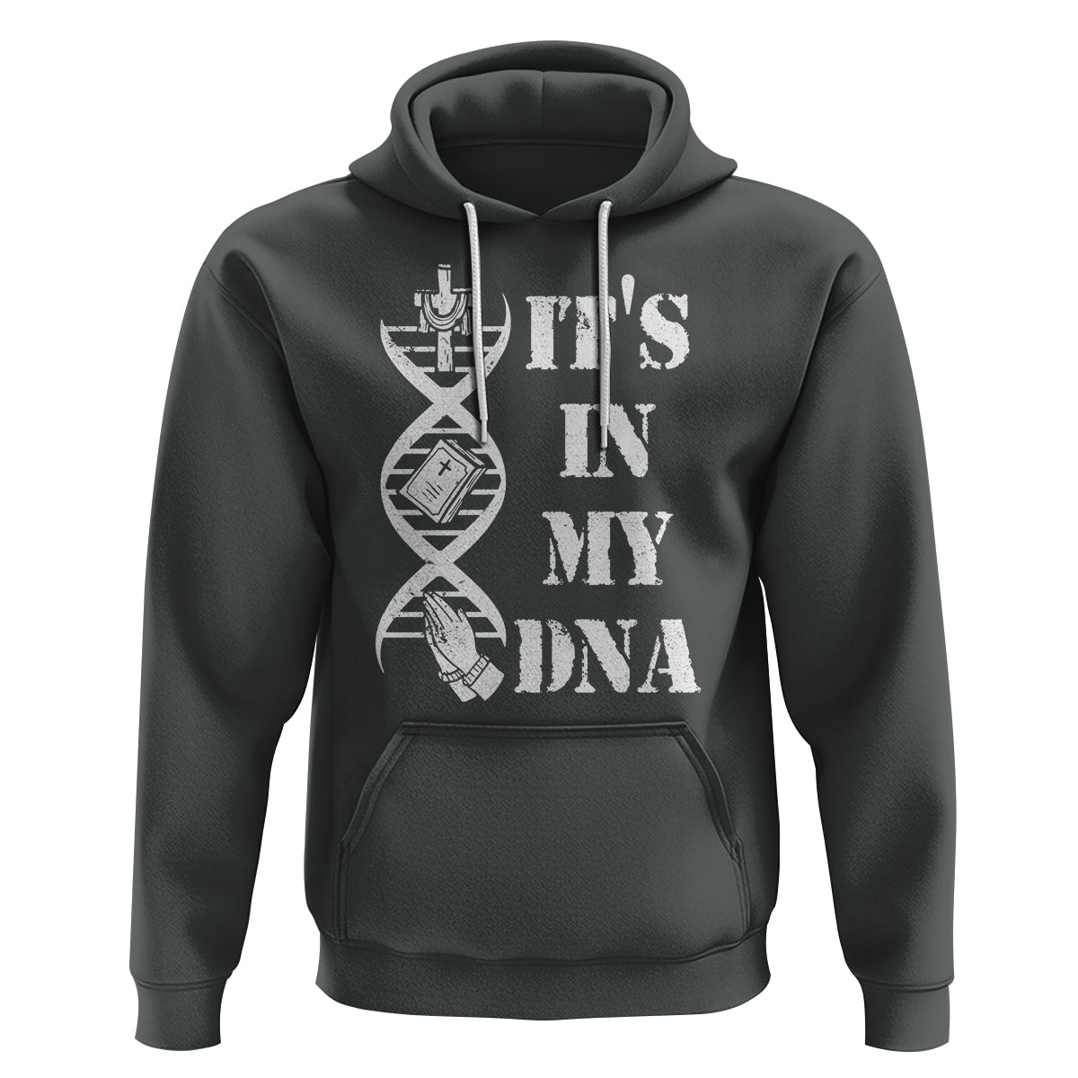 Christian Faith Hoodie It's In My DNA Bible Christian Cross Pray - Wonder Print Shop