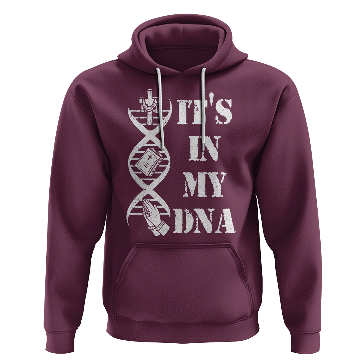 Christian Faith Hoodie It's In My DNA Bible Christian Cross Pray - Wonder Print Shop