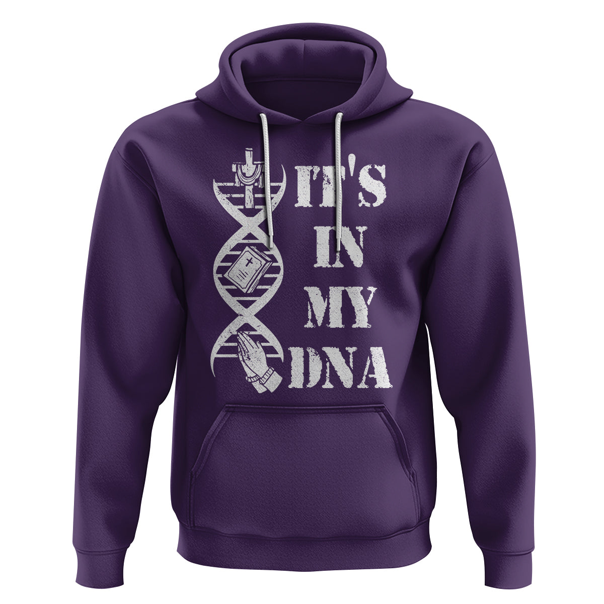 Christian Faith Hoodie It's In My DNA Bible Christian Cross Pray - Wonder Print Shop