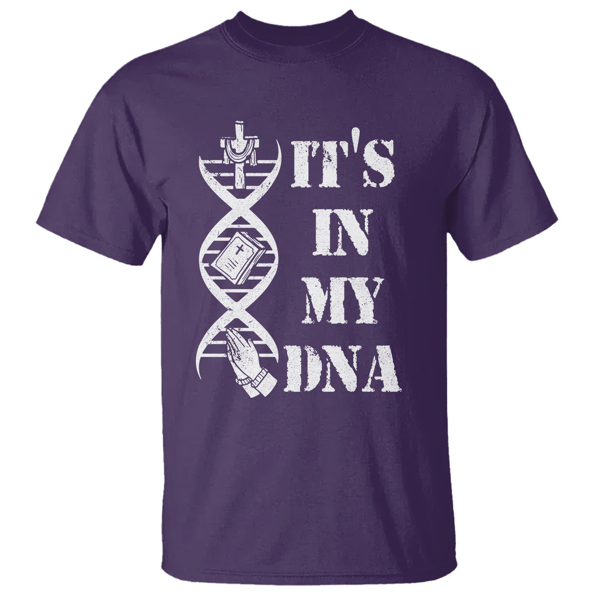 Christian Faith T Shirt It's In My DNA Bible Christian Cross Pray - Wonder Print Shop