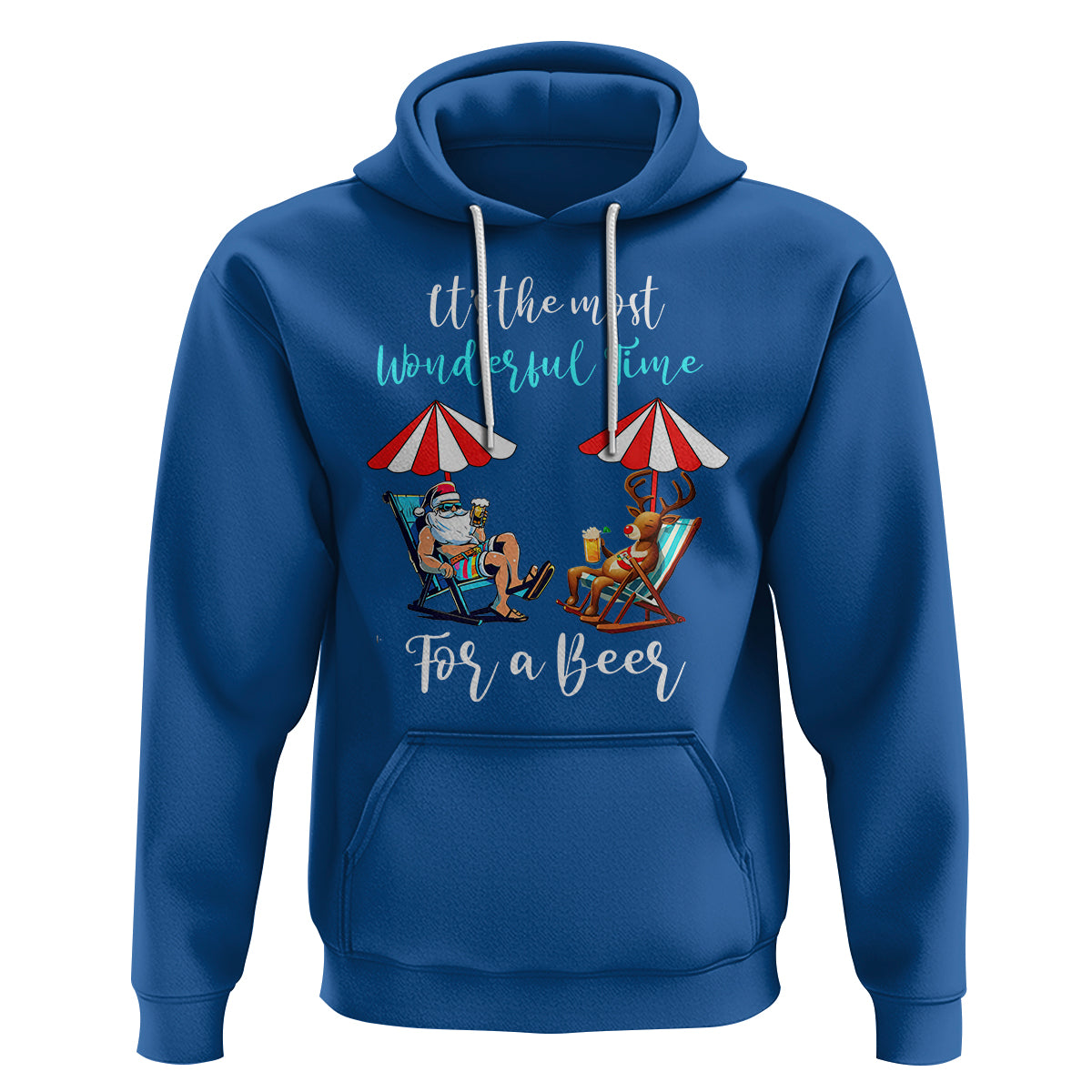 Funny Christmas in July Drinking Hoodie It's The Most Wonderful Time For A Beer - Wonder Print Shop