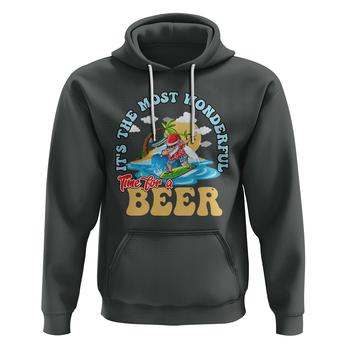 Funny Christmas in July Drinking Hoodie It's The Most Wonderful Time For A Beer - Wonder Print Shop