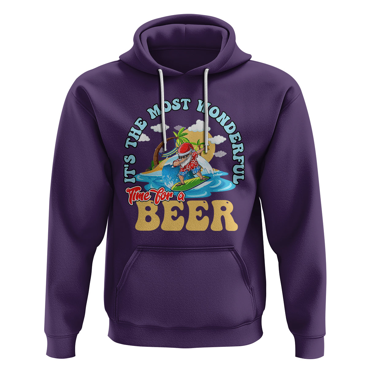 Funny Christmas in July Drinking Hoodie It's The Most Wonderful Time For A Beer - Wonder Print Shop