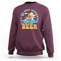 Funny Christmas in July Drinking Sweatshirt It's The Most Wonderful Time For A Beer - Wonder Print Shop
