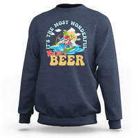 Funny Christmas in July Drinking Sweatshirt It's The Most Wonderful Time For A Beer - Wonder Print Shop