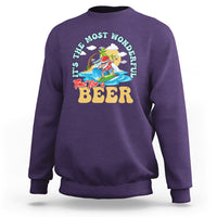 Funny Christmas in July Drinking Sweatshirt It's The Most Wonderful Time For A Beer - Wonder Print Shop