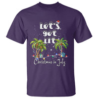 Let's Get Lit Chrismast In July T Shirt Xmas Lights Palm Tree Decoration - Wonder Print Shop
