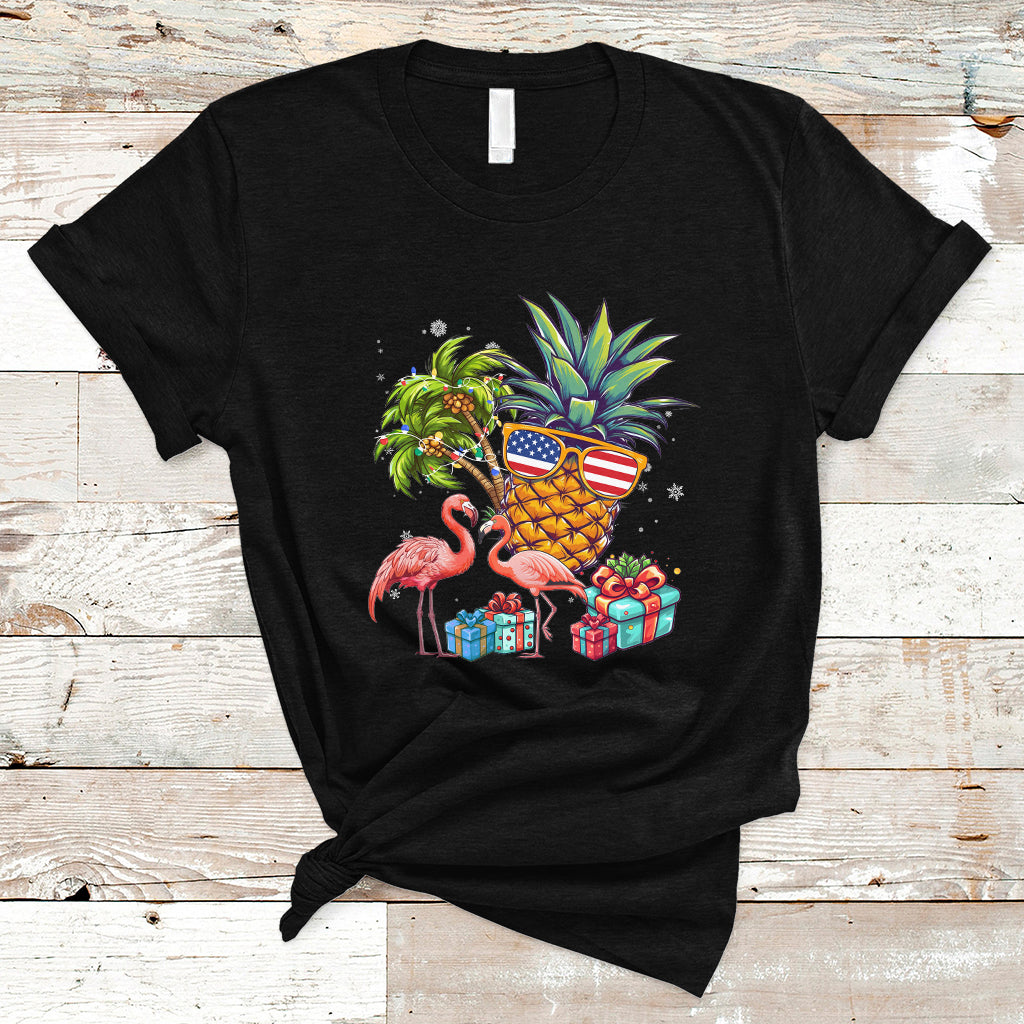 Christmas in July T Shirt Christmas In July Flamingo Pineapple Xmas Squad Summer - Wonder Print Shop