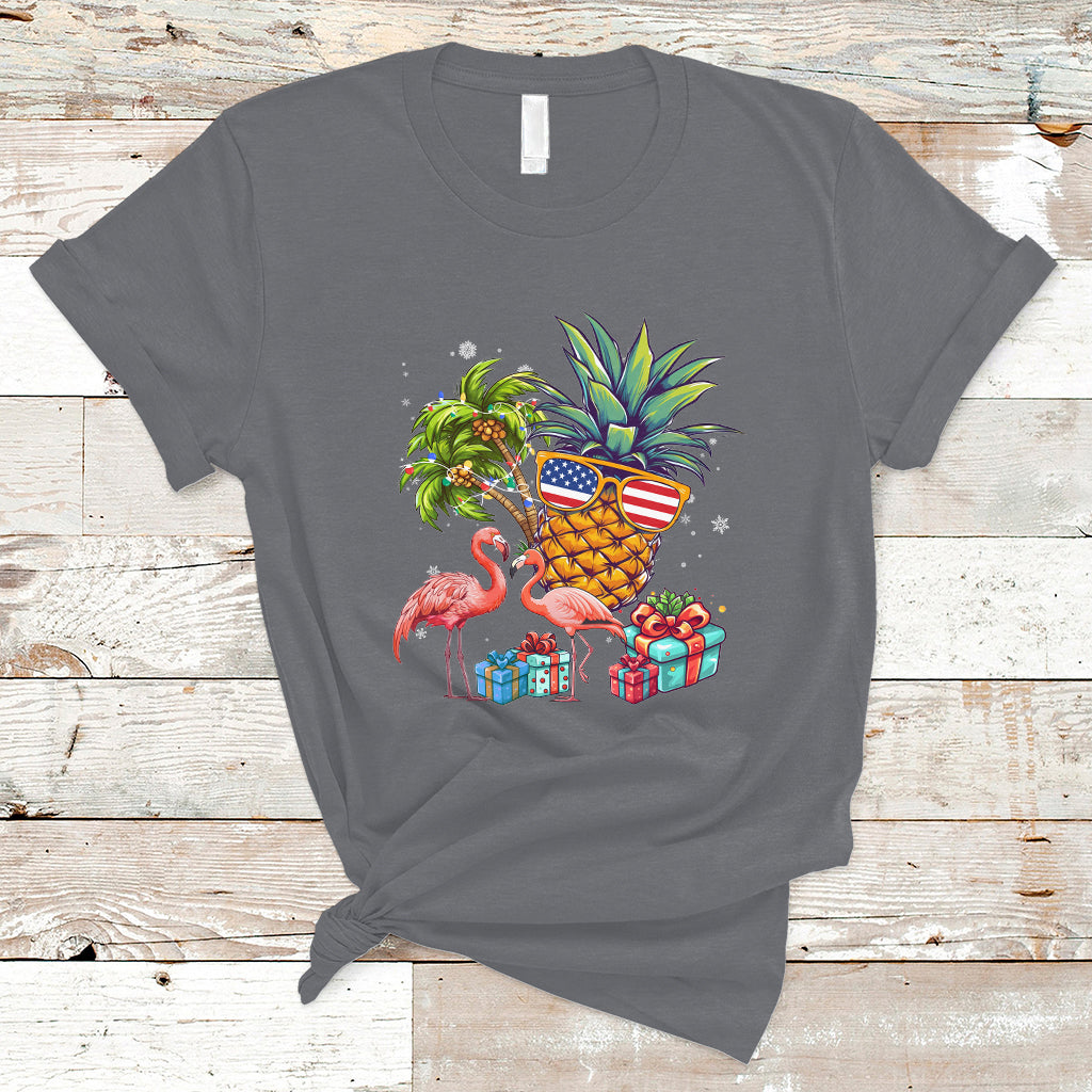 Christmas in July T Shirt Christmas In July Flamingo Pineapple Xmas Squad Summer - Wonder Print Shop