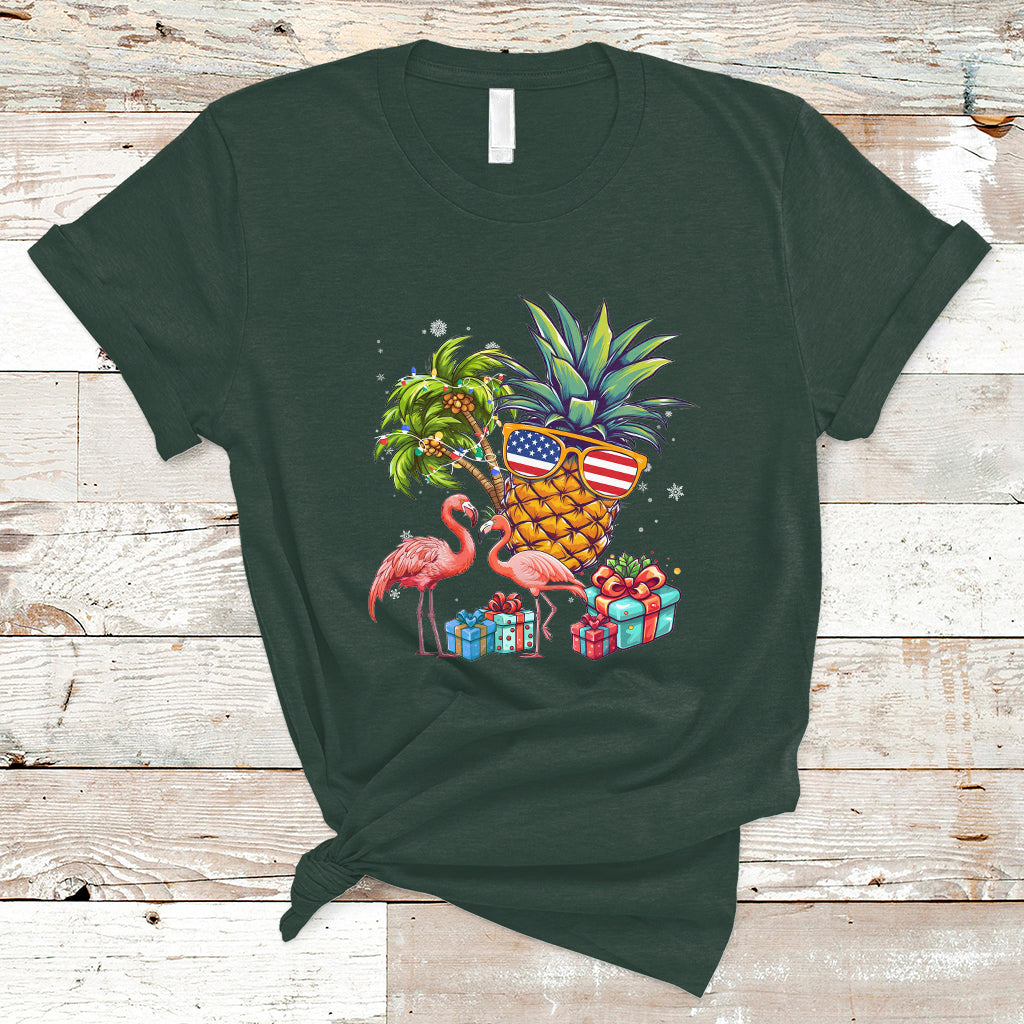 Christmas in July T Shirt Christmas In July Flamingo Pineapple Xmas Squad Summer - Wonder Print Shop