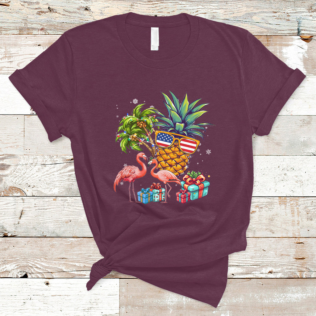 Christmas in July T Shirt Christmas In July Flamingo Pineapple Xmas Squad Summer - Wonder Print Shop