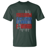 American Patriotic T Shirt Freedom Is My Second Favorite F-Word Retro US Flag - Wonder Print Shop
