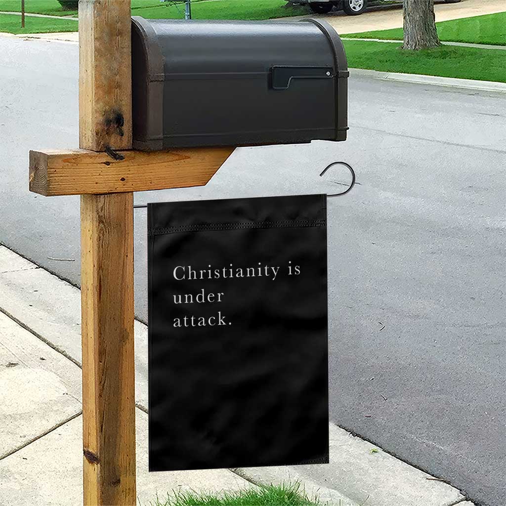 Christianity Is Under Attack Garden Flag Pray for Grand Blanc Michigan Faith Support - Wonder Print Shop