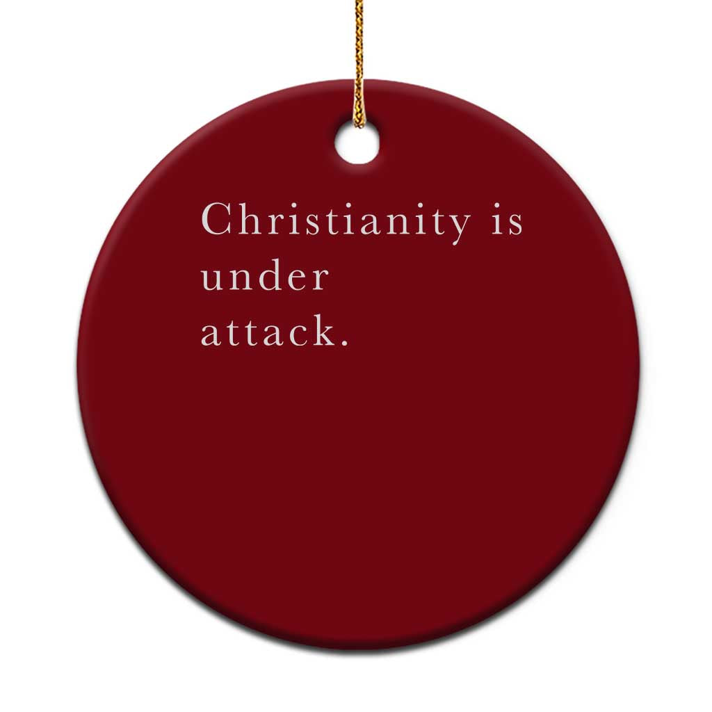 Christianity Is Under Attack Ceramic Ornament Pray for Grand Blanc Michigan Faith Support - Wonder Print Shop