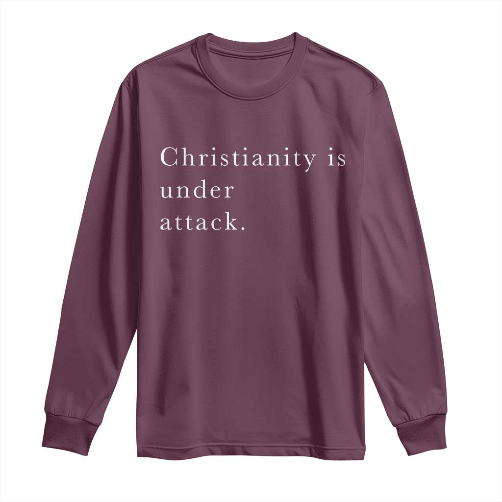 Christianity Is Under Attack Long Sleeve Shirt Pray for Grand Blanc Michigan Faith Support - Wonder Print Shop