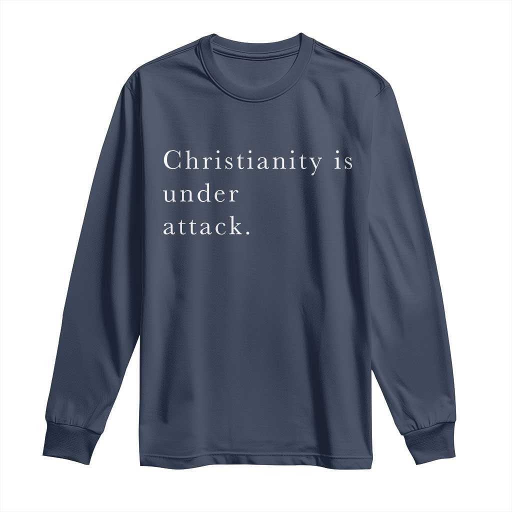 Christianity Is Under Attack Long Sleeve Shirt Pray for Grand Blanc Michigan Faith Support - Wonder Print Shop