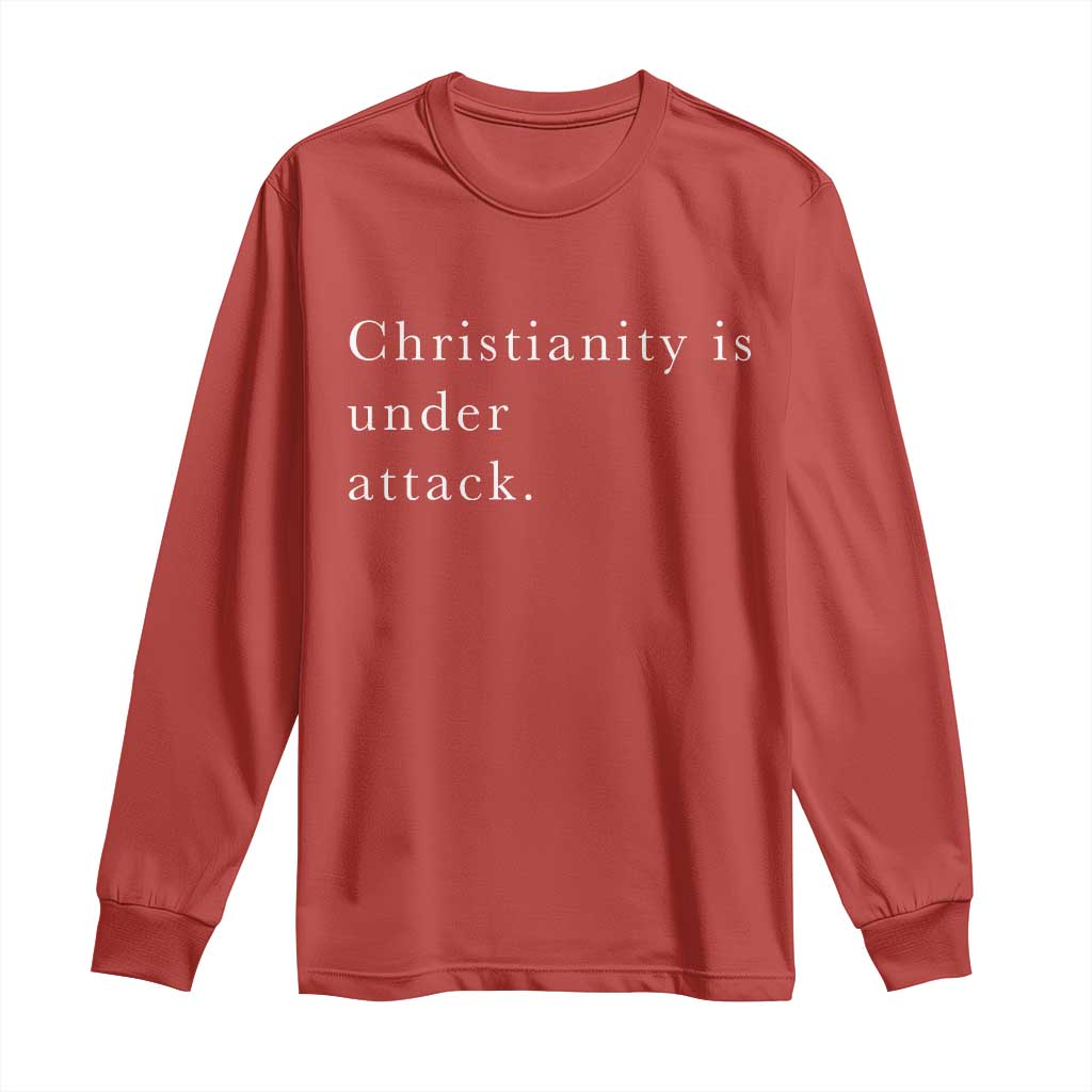 Christianity Is Under Attack Long Sleeve Shirt Pray for Grand Blanc Michigan Faith Support - Wonder Print Shop
