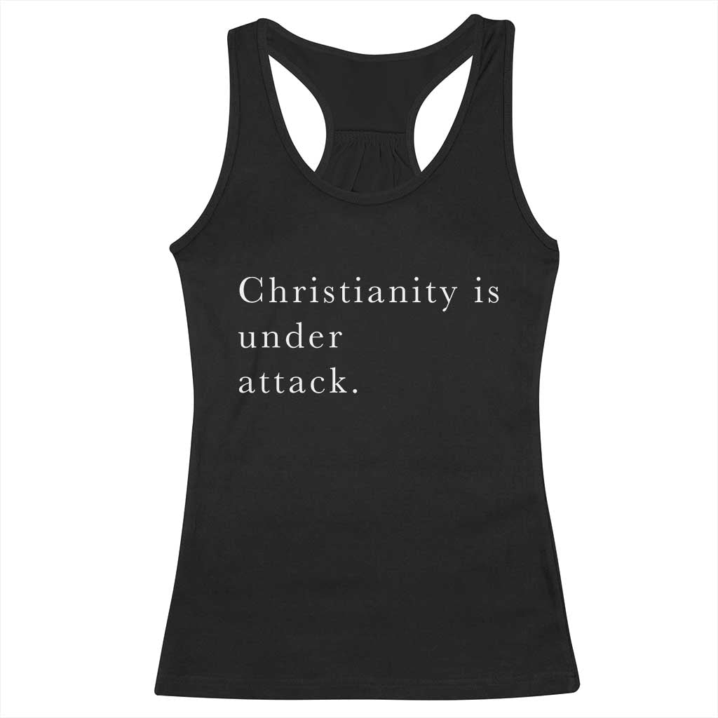 Christianity Is Under Attack Racerback Tank Top Pray for Grand Blanc Michigan Faith Support - Wonder Print Shop