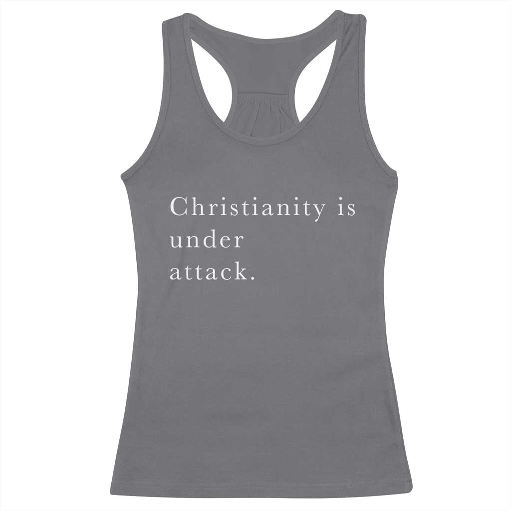 Christianity Is Under Attack Racerback Tank Top Pray for Grand Blanc Michigan Faith Support - Wonder Print Shop
